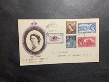 Nuova Zelanda 1953 copertina per USA QE II Incoronazione Luce BPA Paralume Cachet #2