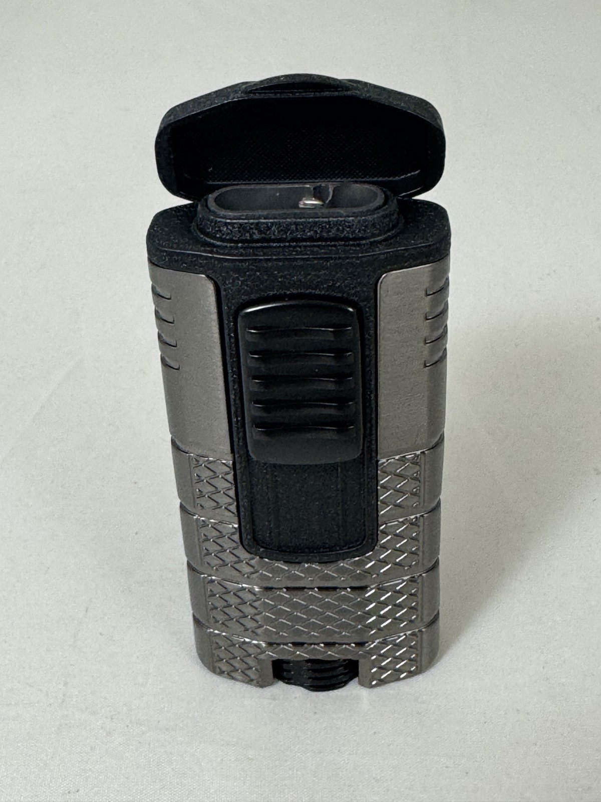 Tactical Triple Jet Flame Clip Gunmetal W/ Black 553gmbk Brand New