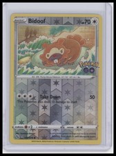 Pokemon GO #059/078 Bidoof (Peelable Ditto) Common,Reverse Holo