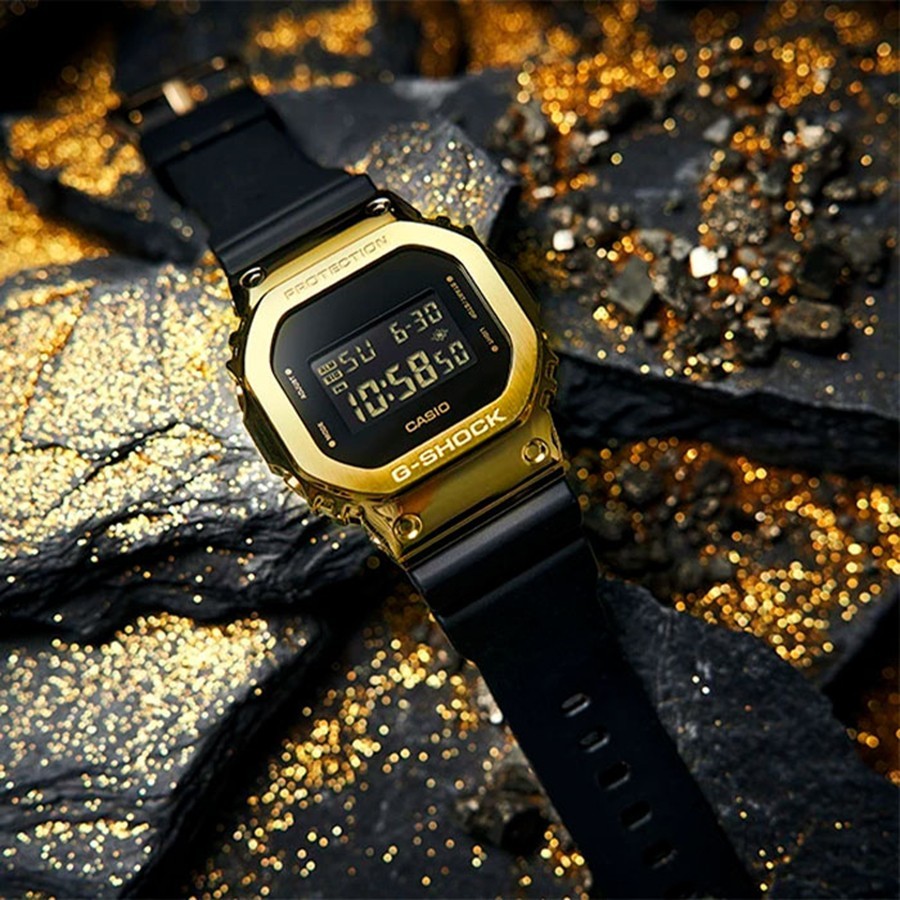 Casio G-Shock GM-5600UG-9D G-Steel Gold Tone Case Digital Black