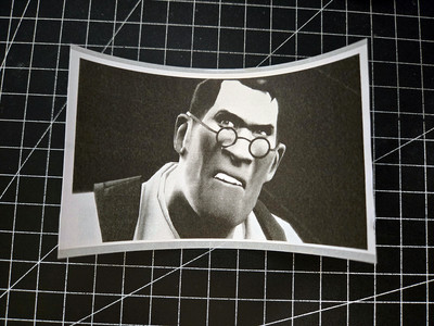 20x Disapproving TF2 Medic Reaction selbstklebende Aufkleber / 62x105mm Größe