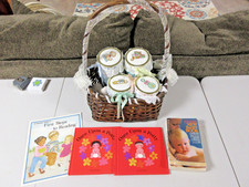 Lot of 5 Baby items, Basket and Books