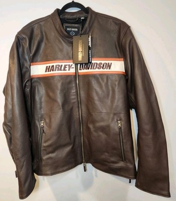 Harley Davidson Victory Lane II Leather Java Brown Jacket 98002 Men's Size 2XL