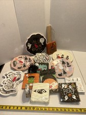Decorative Halloween Lot 160 Party Napkins 30 Plates Baggies More Read