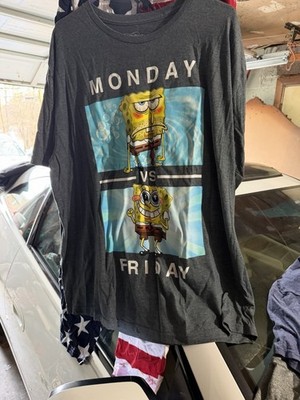 Nickelodeon SpongeBob SquarePants Graphic T-Shirt For Men Size 2XL Black