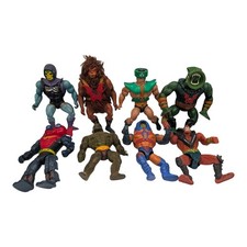 Masters Of The Universe Lot Of 8 Figures Beast-Man Skeletor Mer-Man Leech ETC