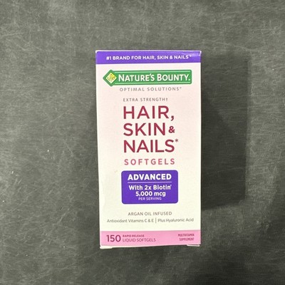 Nature's Bounty Optimal Solutions Hair Skin & Nails Extra Strength 150 Count