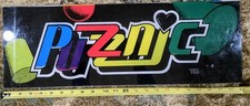 Very Rare Taito Puzznic Plexiglass Arcade Marquee Sign 1989