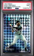 PSA 9 - 1997 Topps Finest Embossed Refractor GARY SHEFFIELD #109 (7547)