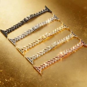 Bling Band For Apple Watch Series 11 10 9 8 7 6 5 4 3 Strap Stainless Steel Band