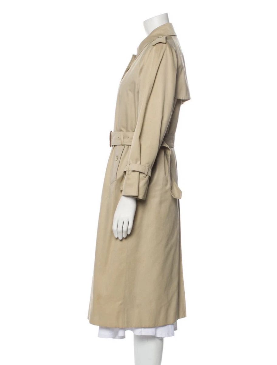 Gabardina vintage Burberrys de un solo pecho beige a cuadros Nova pequeña