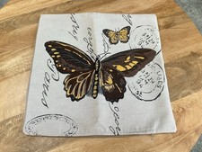 BUTTERFLY Throw Pillow Cover  18  x 17   Cotton Blend  Zip Closure  New
