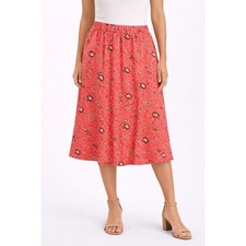 GAP Coral Boho Floral Midi Skirt A-Line Spring Skirt NWT Size 6