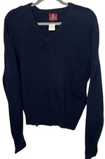 Nordstrom Men's Vintage Navy Lambswool Long Sleeve Sweater Sz Medium Classic