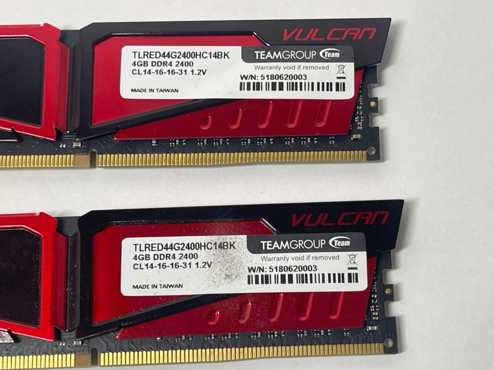 Team Group-Vulcan 8GB ( 2x 4GB) DDR4 PC4-2400MHZ Desktop memory - Image 3 of 3