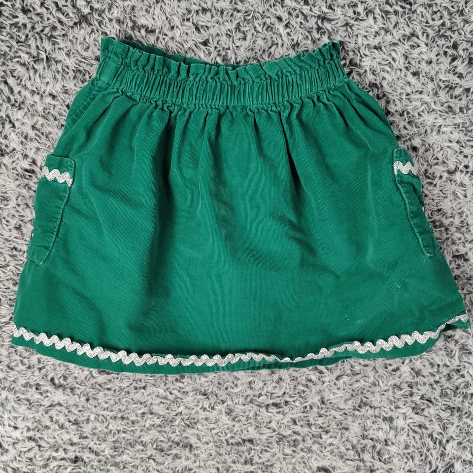 Falda Pana Niña HANNA DIFFERENTSON Talla 110 EE. UU. 5 Floral Bordada Borde Plateado Foto 2 de 4