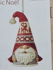 Jim Shore NORDIC NOEL GNOME FLAP HAT ORNAMENT 6012895 NEW 2023 Flaps Hat
