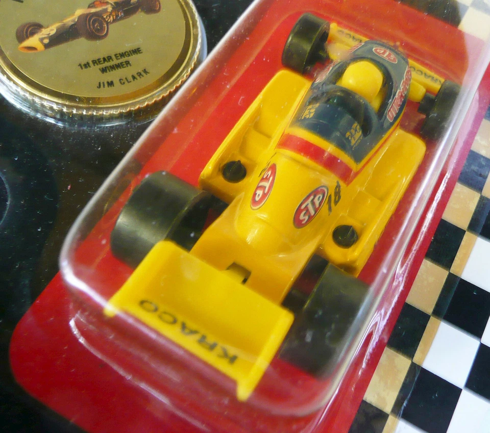 VINTAGE MATCHBOX INDY INDIANAPOLIS 500 JIM CLARK LTD EDITION KRACO RACE CAR COIN - Image 3 of 4