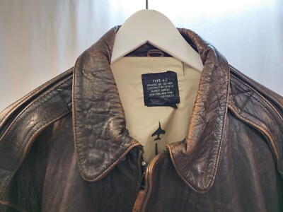 Vintage A-2 Avirex Patrouille de France Leather Flight Jacket