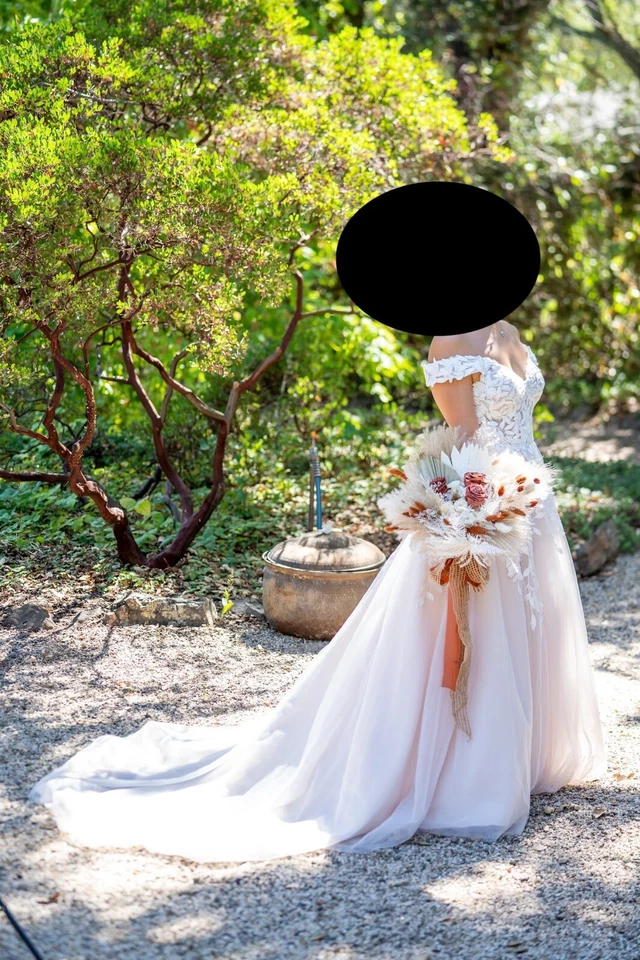 Ramo de novia Country Chic óxido/naranja quemado hierba pampeana/decoración del hogar/boda Foto 2 de 3