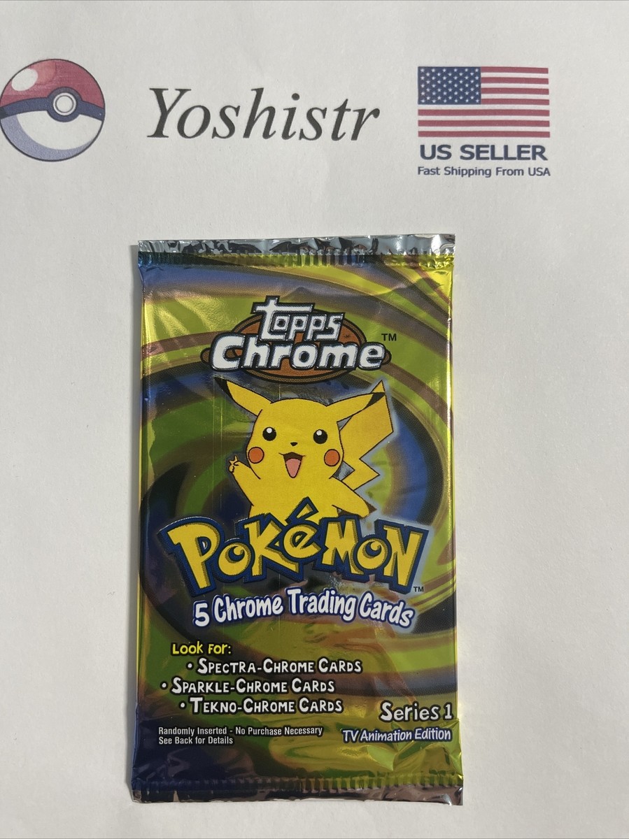 Pokemon Topps Chrome Series 1 Factory Sealed Booster Pack 2000 Rare Charizard Pokemon Topps Chrome Series 1 Factory Sealed Booster Pack 2000 Rare Charizard