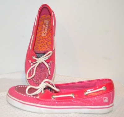 Sperry Top-Sider Hot Pink glitter sneakers, boat shoes Wmns Size cruise  deck