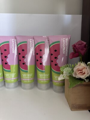 4 New WATERMELON   LEMONADE BATH & BODY WORKS BODY CREAM LOTION 8 OZ