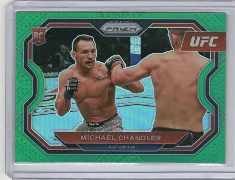 2021 Panini Prizm UFC Michael Chandler  Green Prizm Rookie Card RC 194