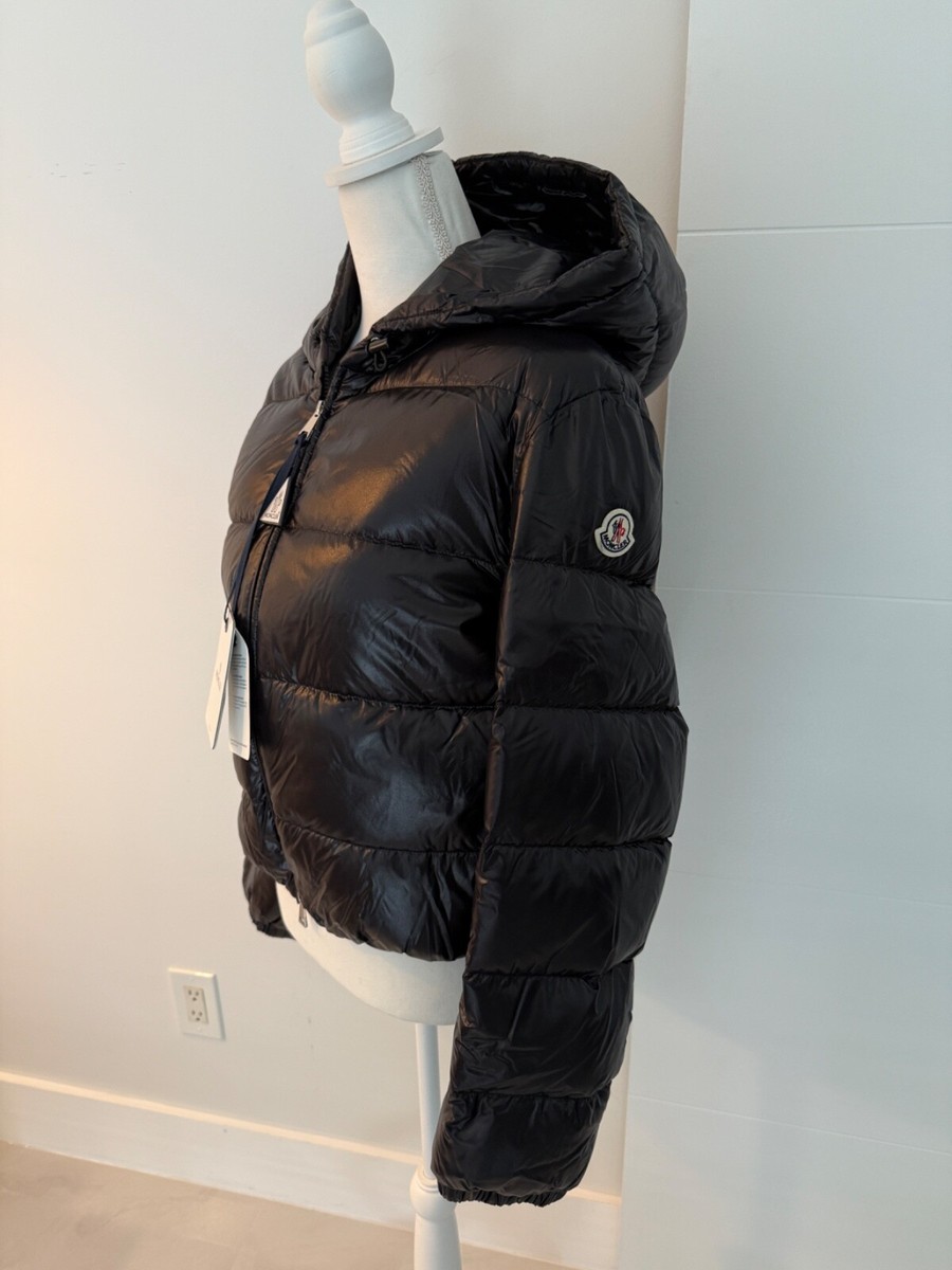 MONCLER Black Puffer Jacket Full Zip NWT Bayard Giubbotto Size 3
