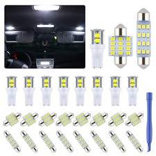 24x Dome Light Led Car Interior Bulbs Kit Set 194 T10 De3175 578 31mm 42mm Light