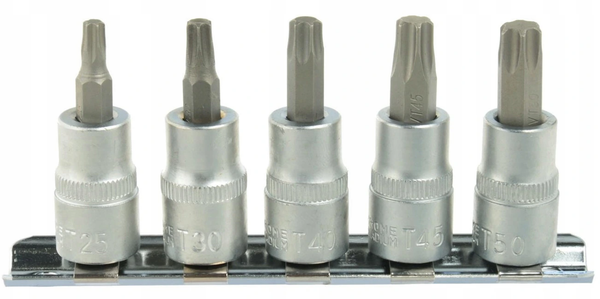 "Torx SteckschlüSsel Satz 5-Tlg Innen Torx Nuss NüSse 3/8\" T25-T50 Crv"-image
