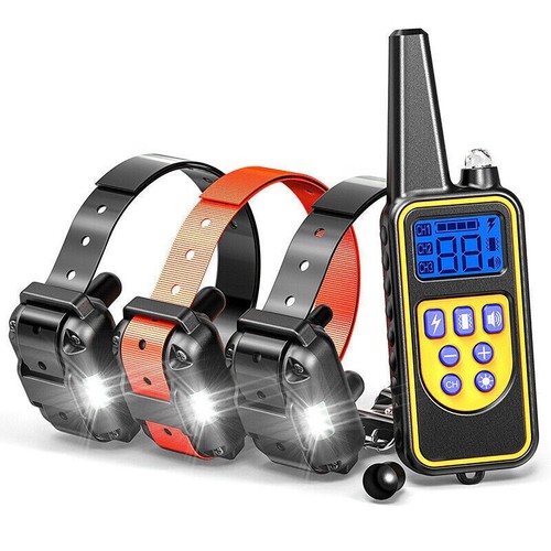 Electric Training Dogs Pet E-Collar Obedience Rechargeable Remote Anti Bark LCD - Picture 17 of 18