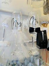  Brautundbräutigamgläser Hochzeit Mr&Mrs Sektglas Nisan Nikah Gelin Damat Kadehi