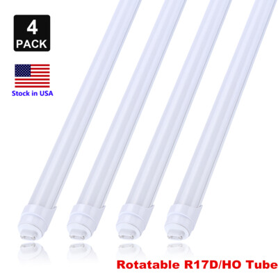 4Pack 8FT R17d HO 45W T8 8FT LED Tube Light Bulb 6000K Shop Light Warehouse Lamp