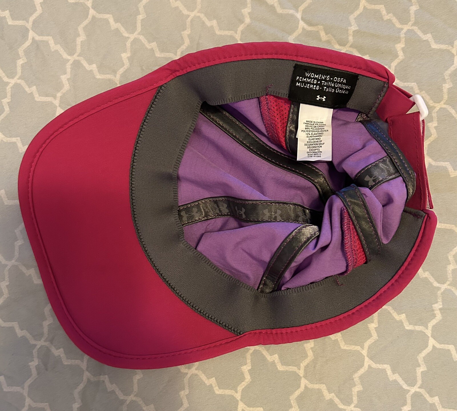 Under Armour Women's Pink Colors, Dry Wicking Hat.  Never Worn.