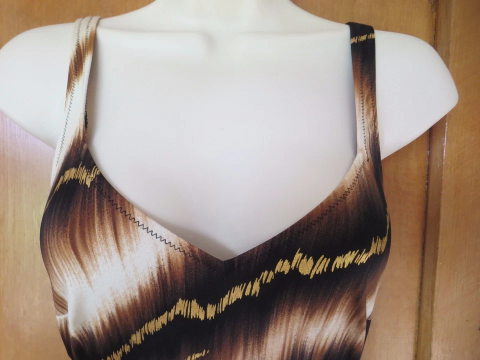 COSTUME DA BAGNO NUOVO CON ETICHETTE TAGLIA 10-12 CRAVATTA REGOLABILE LATI COPPE B FODERATO SENZA PAD BY CHARMLINE - Immagine 4 di 4