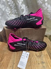 NEW Adidas Predator Accuracy.3 FG J Soccer Black/Pink GW4609 Youth Size 5.5