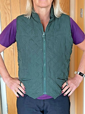 Ladies Dublin Reversible Gillet. Green, Size M