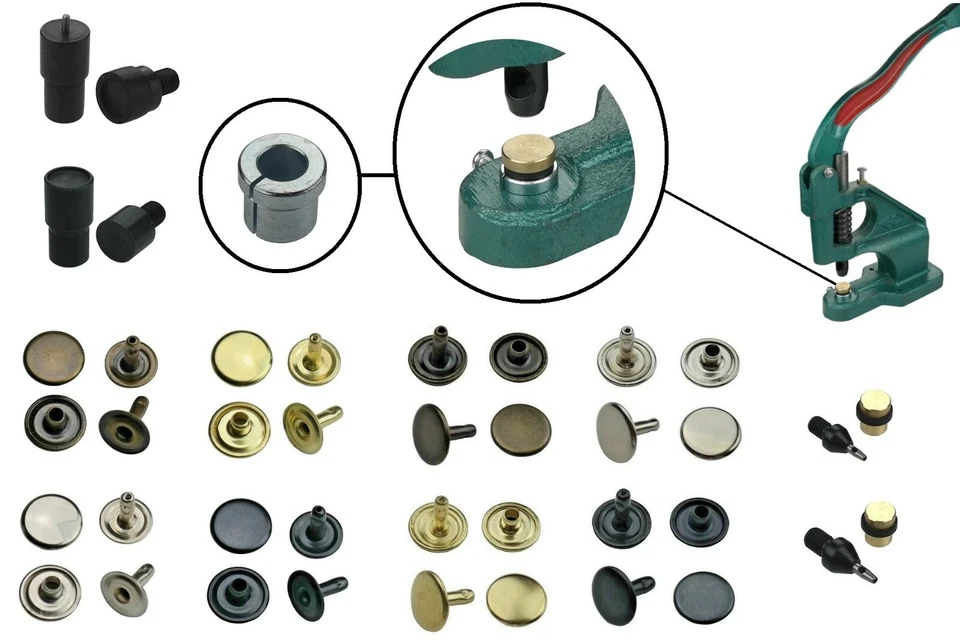 Hohlnieten, Hohlniet-Werkzeuge, Adapter-Aufnahme, Leder, Textilien, Taschen