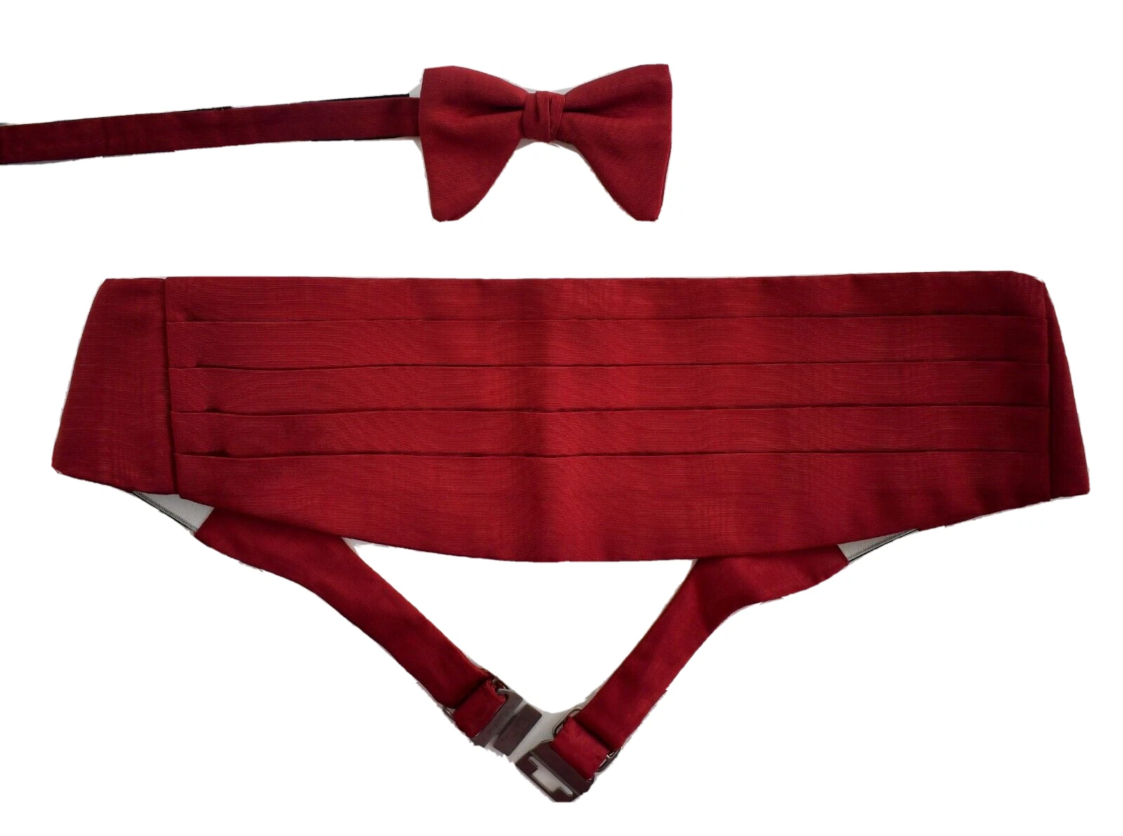 NEUF authentique GUCCI rouge FUMEUR ENSEMBLE NŒUD PAPILLON ET CEINTURE SMOKING CUMMERBUND M/L