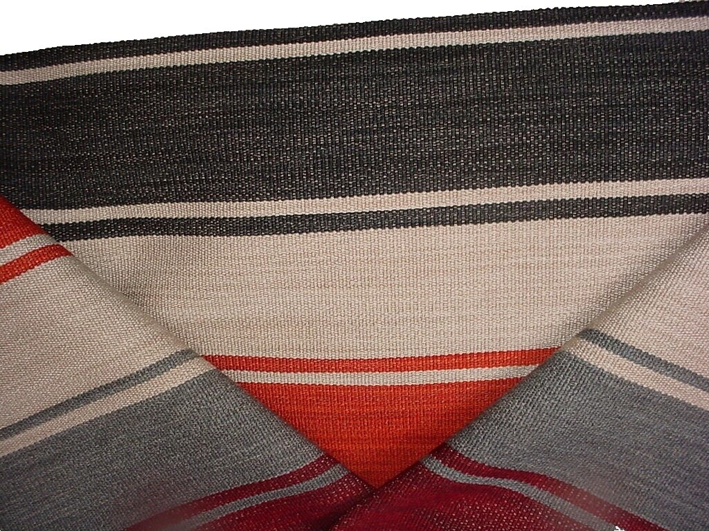 Wool Blend Striped Fabric Multicolor