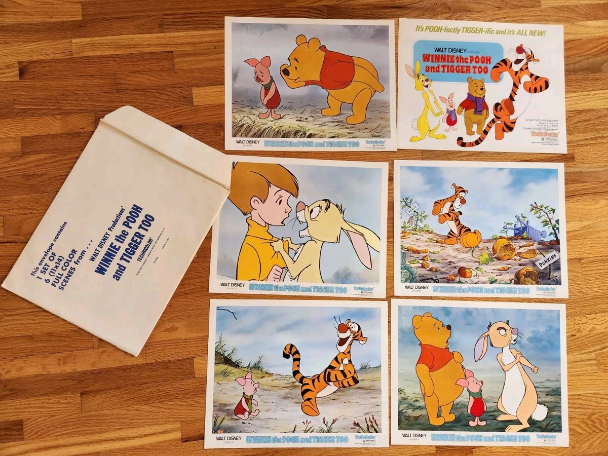 Vintage Winnie The Pooh 6 11 x 14 Scenes Walt Disneys Technicolor