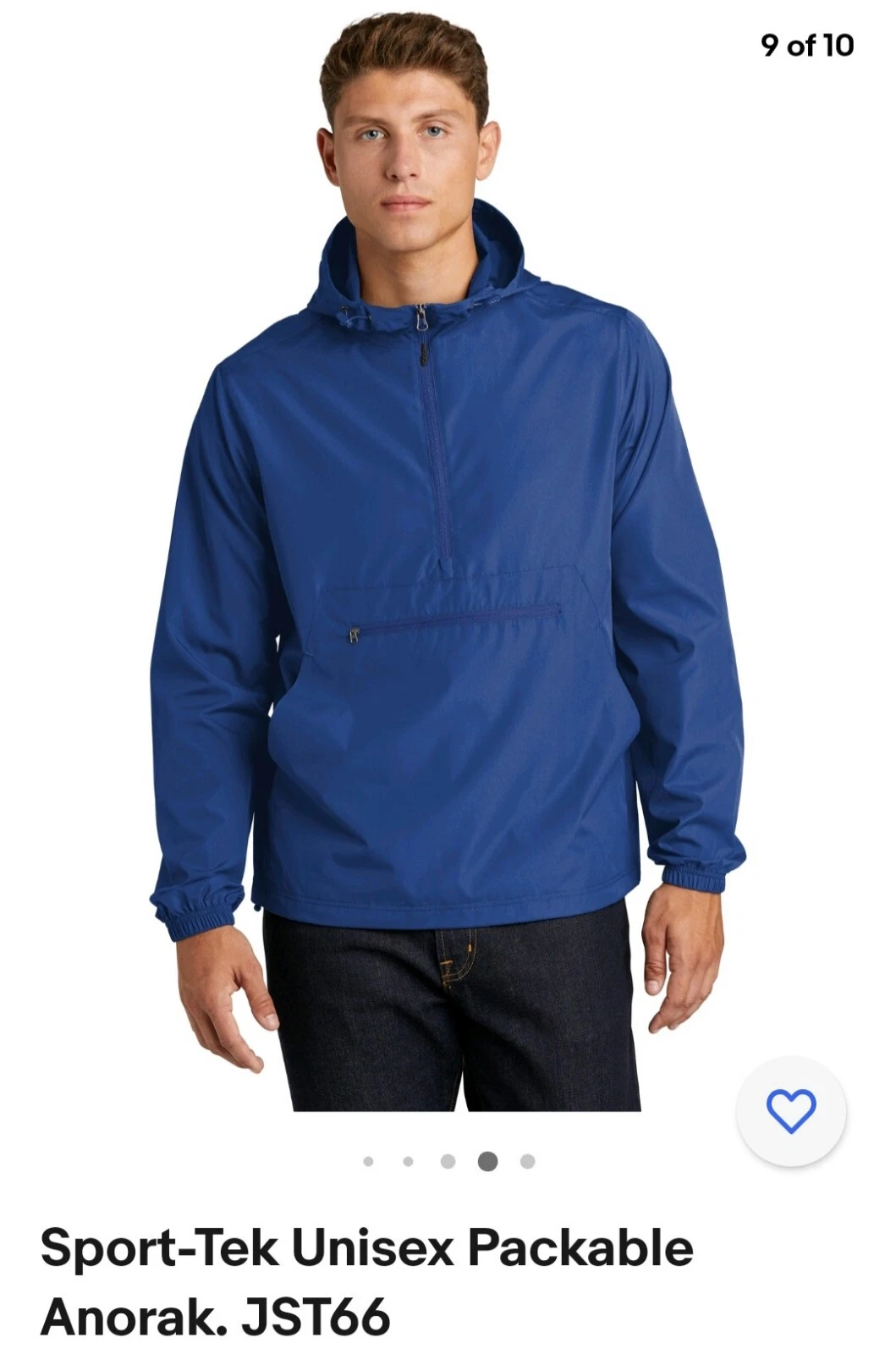 Sport-Tek XL Unisex Packable Anorak. JST66 NWOT