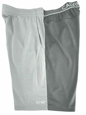 Calvin Klein Performance Basketball CK Logo Shorts Colorblock Gray Men's Sz XXL