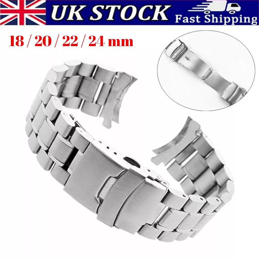 Stainless Steel Watch Band Strap Replacement Bracelet 18mm 24mm