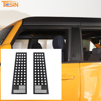 Aluminum Alloy Window Pillar Decor Cover Trim For Ford Bronco 2021-2023 Parts