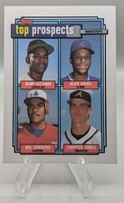 1992 Topps Manny Alexander/Alex Arias/Wil Cordero/Chipper Jones Rookie 