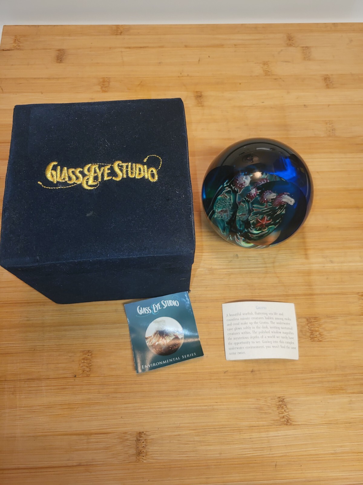 Glass Eye Studio Environmental Series Grotto Paperweight Falak Tayyeb Platinum Government