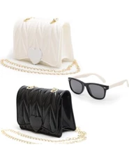 2 Pc Luxury Mini Bags Kids Purse Shoulder Small Fashion Bag Toddler Dress Up 