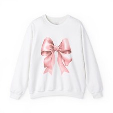 Pink Bow Graphic Unisex Heavy Blend  Crewneck Sweatshirt